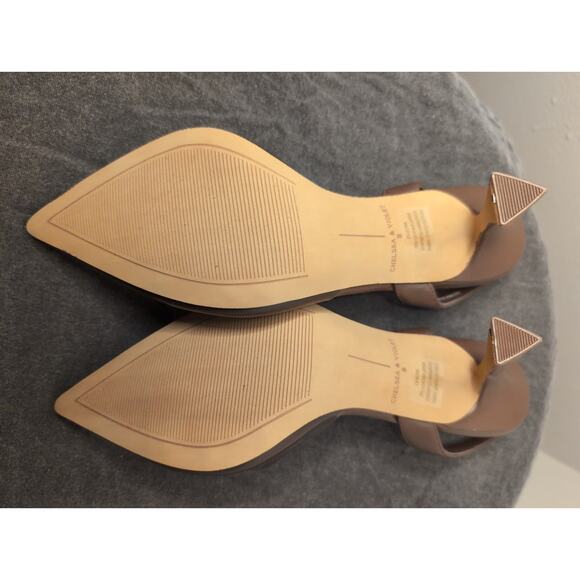 Chelsea and Violet mocha brown pointed toe kitten heels NWOT - Picture 7 of 8